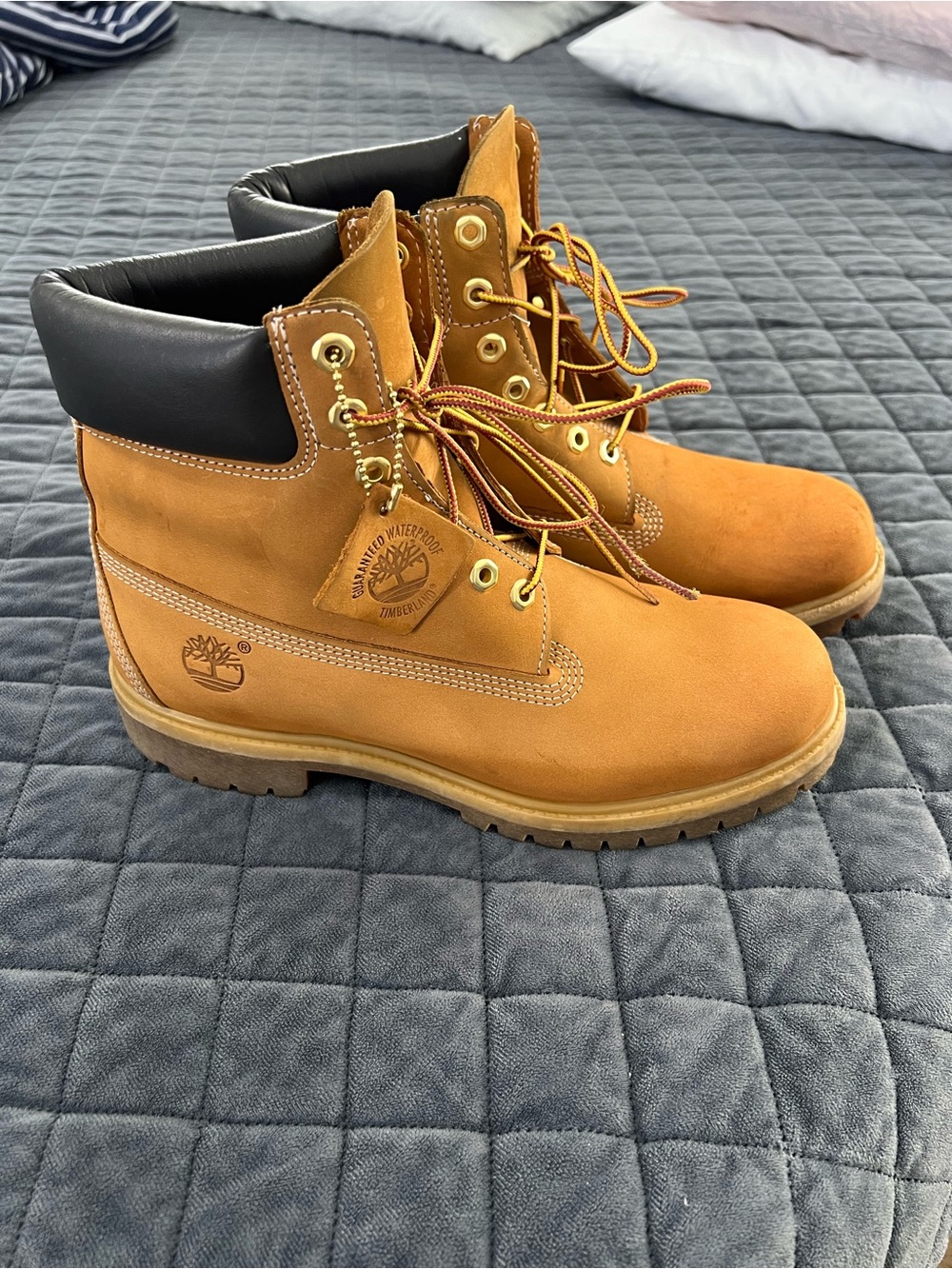 Timberland Boots Shoes Men’s Size 9.5 Wheat Nubuck High Top Lace Up